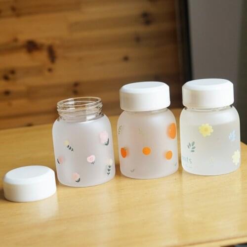 Small Water Bottles Fashion Mini Transparent Crystal Portable Glass Cups For Children Adults Students Juice Milk Coffee Mugs