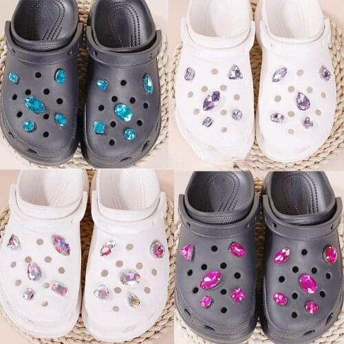 Monochrome Crystal Masonry Shoe Buckle for Jibz Cute Shoes Decoration