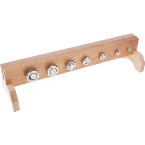 Montessori Kids Toy Baby Wood Screw Bolts and Nuts Learning Educational Toy for Kids Children Preschool Training