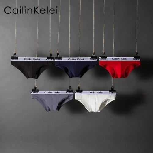 Cailin Kelei mens briefs sexy modal solid color small triangle short shorts men