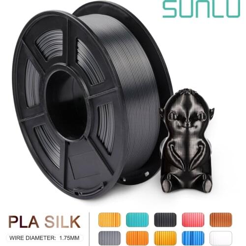 SUNLU PLA SILK Filament 1.75MM SIlk PLA 3D Printer Filament 1kg Silk Texture Plastic PLA 3D Printing Materials Fast Shipping