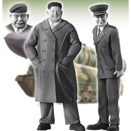 New Unassembled 1/35 ancient crew stand include 2 resin Figure Unpainted Model Kit