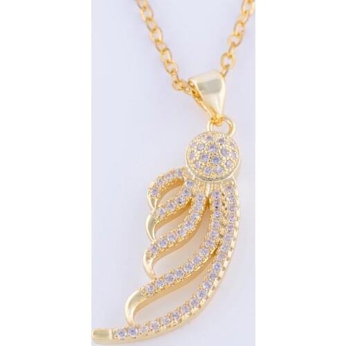 Juya New Design Micro Pave Cubic Zirconia Copper Meterial Chains Necklace Jewelry Charm Pendant Necklace For Women
