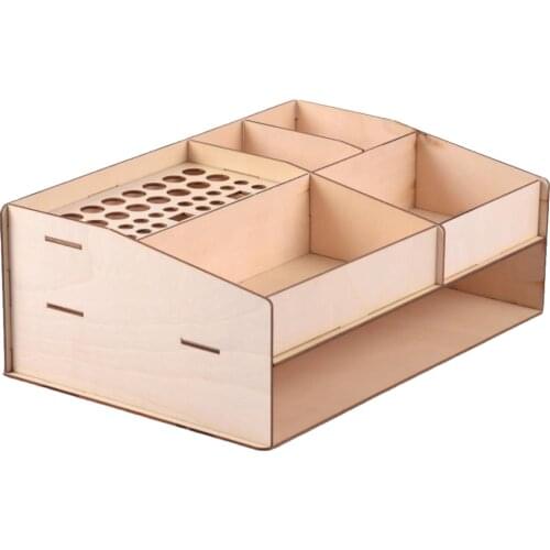 DIY Tool Screwdrivers Brush Tools Stand Rack Wooden Paint Bottles Holder Art & Craft Supplies