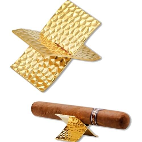 Pure Copper Cigar Stand Holder Portable Cigarette Travel Stander Mini Detachable Smoking Rack Tools Accessories Golden Free Ship