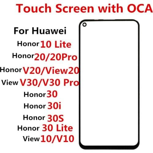 Honor20 Outer Screen For Huawei Honor 20 Front Touch Panel LCD Display Out Glass Cover Lens Phone Repair Replace Parts