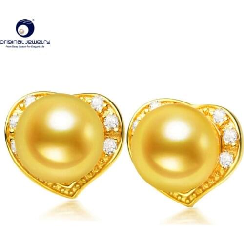 YS 925 Silver 7-7.5mm Natural Cultured Japan Akoya Pearl Stud Earrings Fine Jewelry