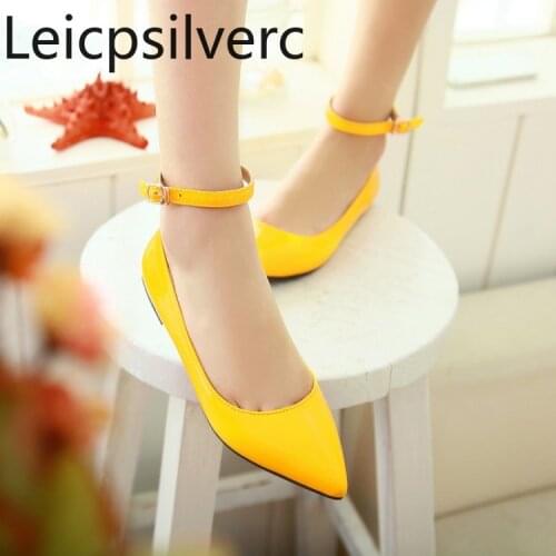 Womens shoes woman Flat shoes Pu Spring and autumn The New fashion Sexy Non-slip Comfortable Big size 30-49 platform shoes