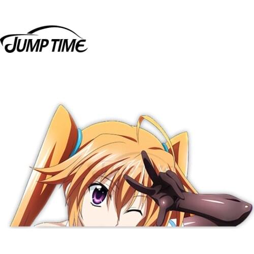Jump Time High School DxD Shidou Irina 46 Cute Anime Girl Peeker Vinyl Decal Window Waifu Car Stickers