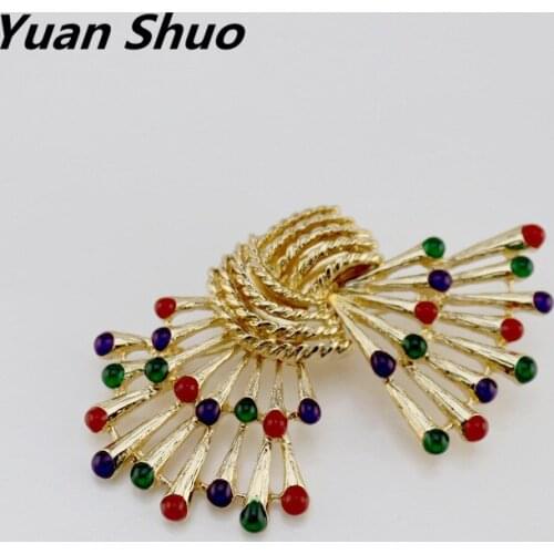 YuanShuo Flower Brooches For Clothes