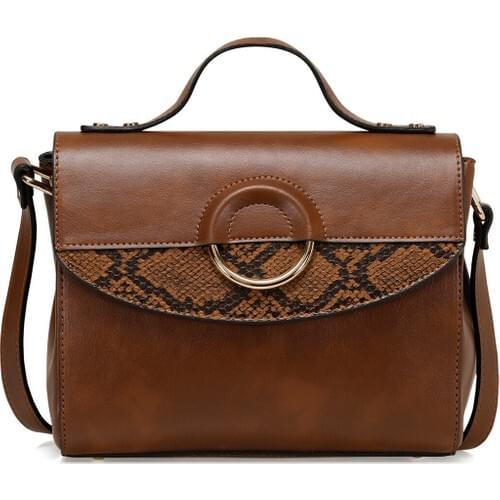 Nine West Rıngona Tan Women 'S Hand Bag brown leopard detail large internal volume hand and can be used on shoulder bag womens handbag