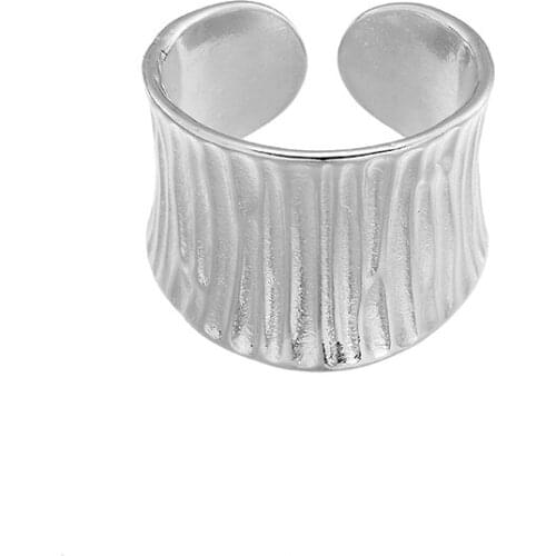 925 Sterling Silver Open width Rings For Women Personality Simple Style Lady Prevent Allergy Sterling-silver-jewelry