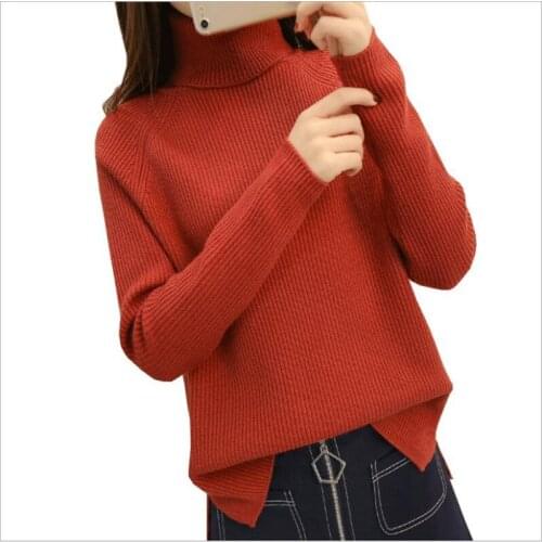 Women Winter Turtleneck Sweater 2018New Long Sleeve Women Autumn Sweater And Pullovers Slim Warm Bottom Knitted Jumper Tops Q949