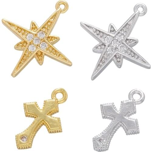 ZHUKOU 2021 NEW gold/silver color small pendants for women DIY handmade earrings Jewelry accessories supplies wholesale VD879