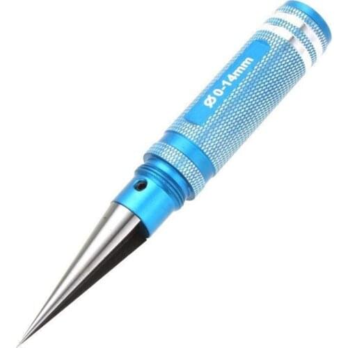 0-14mm Aluminum Alloy Expanding Hole Puncher Reamer Tool With Protective Sleeve For RC Model Body Connector Blue Reamer Tool