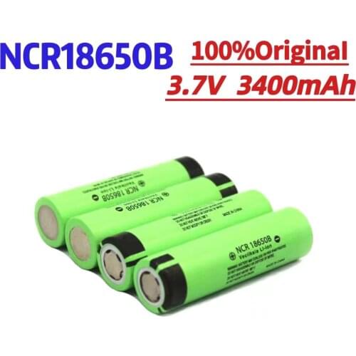 100%.Original.recargable bateria nueva.18650.3400mah.3.7v.bateria de litio.NCR18650B.3400mah.bateria.de.linterna Flashlight