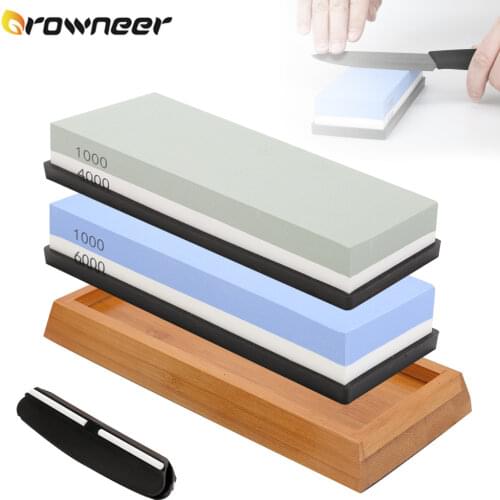 1/2/5Pcs Double-Sided Sharpening Stone Set Professional Durable Knife Whetstone with NonSlip Base Sharpener Kitchen Tool