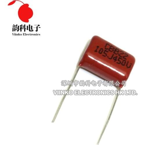 10pcs CBB Polypropylene film capacitor pitch 15mm 105 1uF 450V