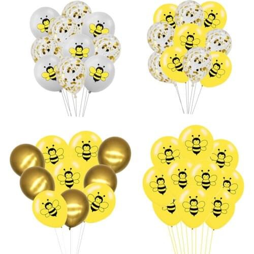 10pc Bee Balloon Confetti Balloons Wedding Birthday Party Baby Shower Decor Balloon Animal Party Decor Bees Lover 12 inch