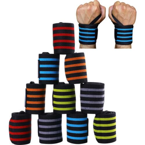 2PCs High quality sport wristbands Elastic Bandage Weight Lifting Gym Training Wrist Support Hand Sport Wristband Wrist Wraps
