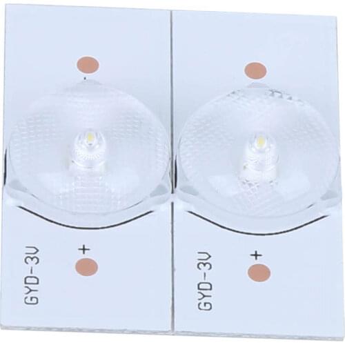 3V SMD Lamp Beads Fiberglass Board with Optical Lens Filter for TV Repair