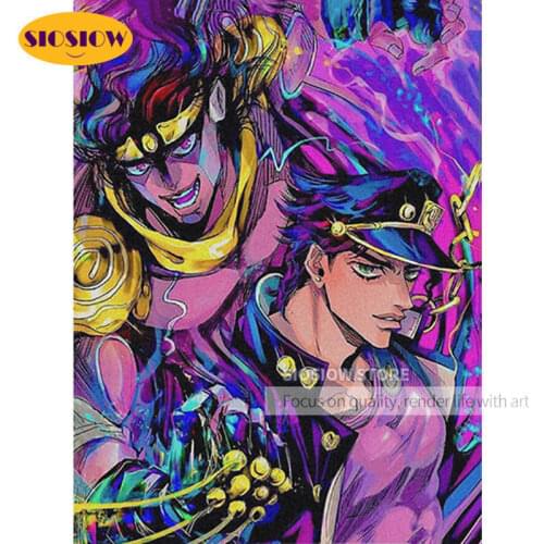 5d Diamond Painting Jojo s Bizarre Embroidery Cross Stitch Kits Japanese Anime Action Figures Diy Poster Wall Home Decor BedRoom
