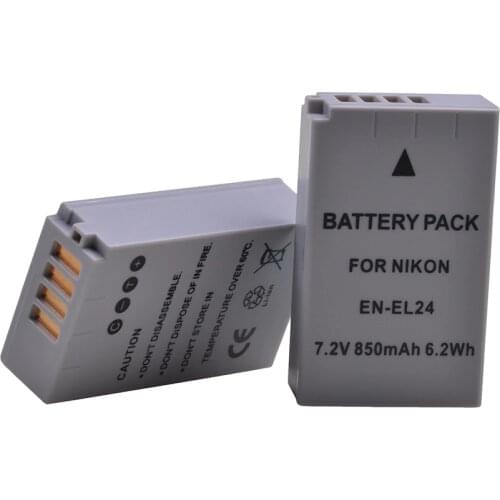 850mAh EN-EL24 EN EL24 ENEL24 Camera Battery for Nikon 1 J5 1J5 DL18-50 DL24-85 Digital Cameras
