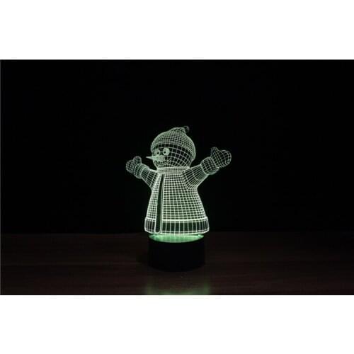 Free Shipping 3D Room Usage Snowman Led Night Light Children with FCC and UL Certificate YJM-2923