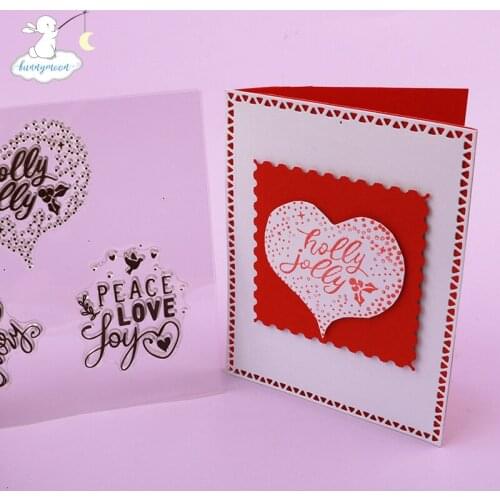 Bunnymoon Heart Silicone Seal Yourself Scrapbooking Album Sheets Decorative Clear Stamps Wedding Decoration