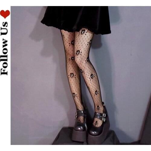 Gothic Bones Woman G Stockings Net Pants Sexy Hollow Temptation Fishnet Stockings Student Female Bottoming Pantyhose