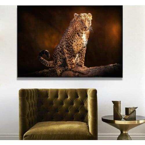 Wildlife Animals Africa Leopard Wall Art Posters and Prints Canvas Paintings Wall Art Pictures Living Room Home Decor