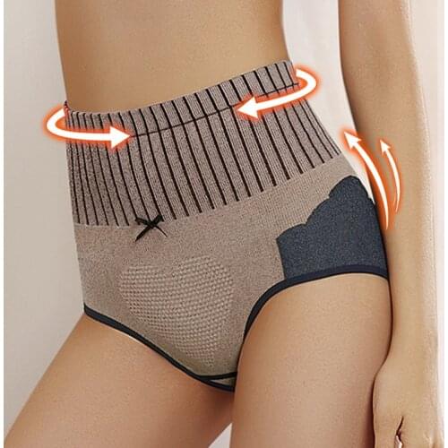 Womens Underwear Sexy panties Seamless Lingerie Cotton Slimming High-Rise Briefs Hip Up Body Shaper Large Size Underpants