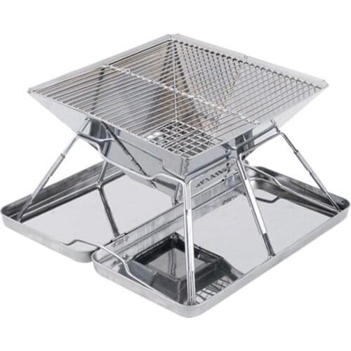 Hot Sale Outdoor Stainless Steel Folding Incinerator Outdoor BBQ Charcoal Stove Barbecue Grill Grill