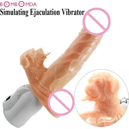 Simulating Water Spray G spot Dildo Vibrators AV Wand Massager Penis Enlarge Vibrador Vaginal Simulation Ejaculation Sex Toys O3