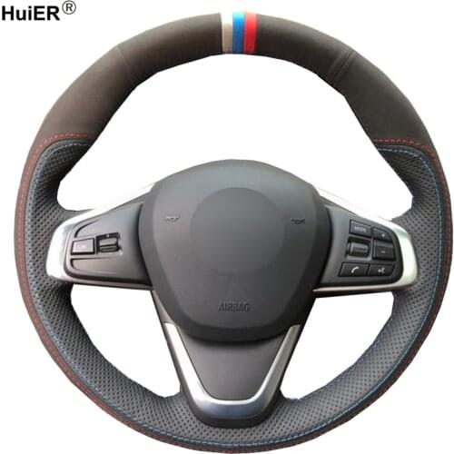 DIY Car Steering Wheel Cover Suede Leather For BMW F45 F46 X1 F48 2015 2016 2017 2018 2019 X2 F39 2018-2019 Car Accessories