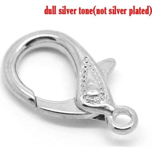 Lovely Silver Color Lobster Clasps 30x18mm(1-1/8"x3/4"), sold per lot of 10 (B18043)