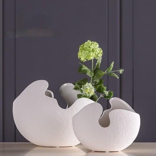 GY Creative Egg Shell Vase Decoration Modern Simple Desktop Ceramic Vase Hydrocotyle Flowerpot Small Furnishings