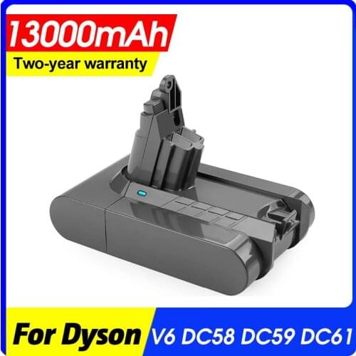 13000mAh 21.6V 3.0 Li-ion Battery for Dyson V6 DC58 DC59 DC61 DC62 DC74 SV09 SV07 SV03 965874-02 Vacuum Cleaner Battery
