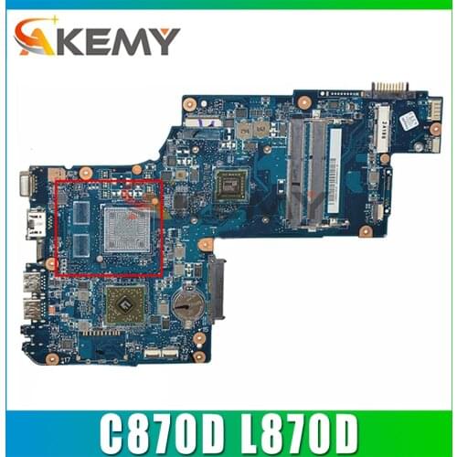 AKEMY Laptop motherboard For Toshiba Satellite C870D L870D Processor onboard ddr3 H000043610 Mainboard