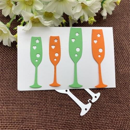 Wine glass lace card Metal Cutting Dies Stencils For DIY Scrapbooking Decorative Embossing Handcraft Die Cutting Template