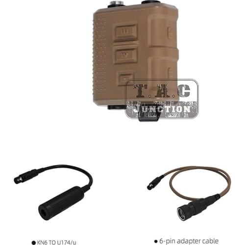 FCS V60 Tactical PTT Kit 6 PIN Adapter Cable KN6 To U174/U Transmitter Receiver Connector For AMP Comtac III Comtac3 HeadSet DE