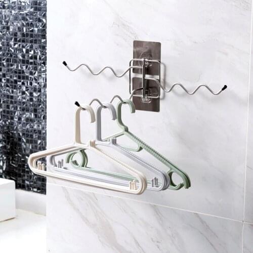 Wall Mounted Multi-rod Rotating Towel Rack Bathroom Stainless Steel Towel Racks Free Punching Towel Storage Shelf