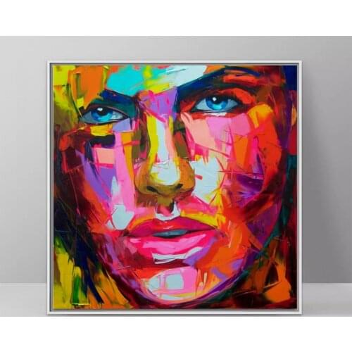 Nielly Francoise art work wall decoration oil painting Portrait face art home decoration modern Painted canvas painting unframed