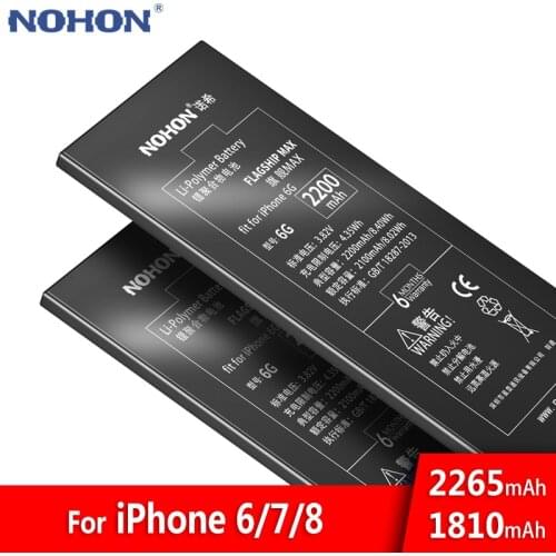 NOHON Battery For iPhone 6 7 8 6G 7G 8G iPhone6 iPhone7 iPhone8 High Capacity Bateria Lithium Polymer Phone Batteries Free Tools
