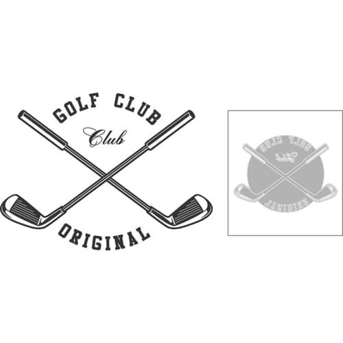 2020 New Hot DIY English Word Original Golf Club Stick Badge Shape Metal Cutting Dies and For Scrapbooking Foil Craft No Stamps