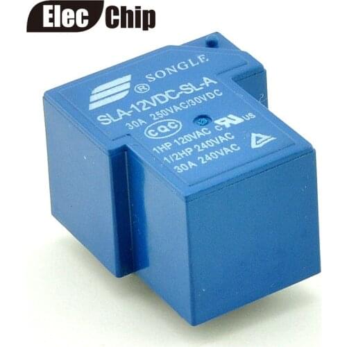 Free Shipping New original 5PCS SLA-12VDC-SL-A 4Pin 30A 250VAC T90 12V RELAYS