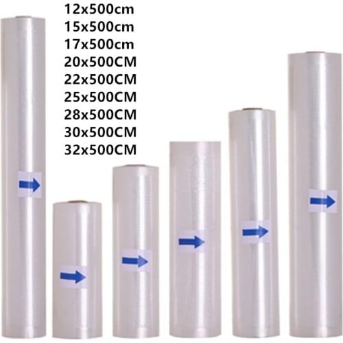 2 Rolls Vacuum Sealing Machine Bags For Food Storage Fresh Keeping 12/15/17/20/22/25/28/30*500cm Vacuum Packaging Bags 2 Rolls