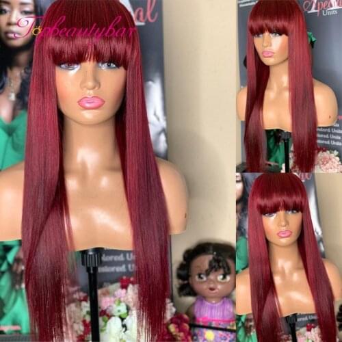 Colored Red Human Hair Wigs 13X4 4x4 Straight Lace Front Human Hair Wigs Brazilian Remy Lace Front Wigs For Women