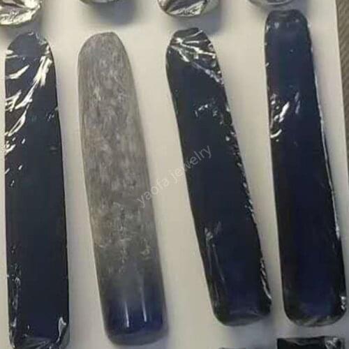 Sale 0.1kg 100g 34# 35# Blue Color Synthetic Corundum Rough Raw Material Dark Blue Sapphir-e Corundum Stone For Jewelry Making