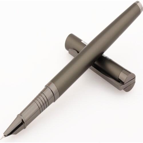 Luxury quality 3758 Gray Fine body Student office 0.3mm Nib Fountain Pen New School Stationery Writing Supplies ink